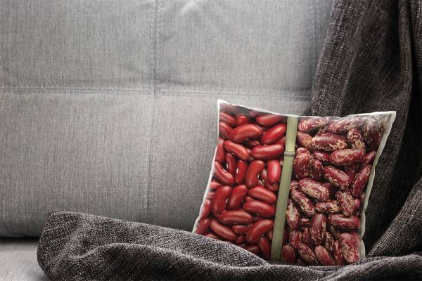 Paul Sinus Art Macro, rot, braun, schwarz, Bohnen Deko Kissen 40x40cm für Couch Sofa Lounge Zierkissen Begrenzte Freigabe