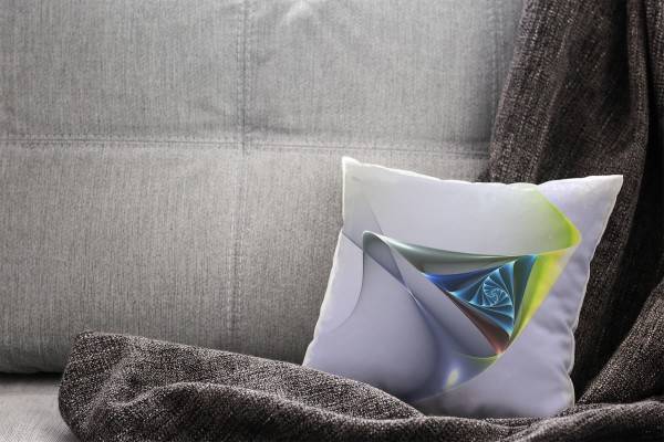 Paul Sinus Art Abstrakt, gelb, lila, rot, blau, Spirale Deko Kissen 40x40cm für Couch Sofa Lounge Zierkissen Bis zu 55% Rabatt