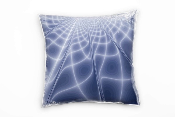 Paul Sinus Art Abstrakt, weiß, grau, geschwungene Linien, Spinnennetz Deko Kissen 40x40cm für Couch Sofa Lounge Zie Discount Store für neue Produkte