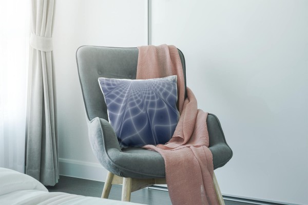 Paul Sinus Art Abstrakt, weiß, grau, geschwungene Linien, Spinnennetz Deko Kissen 40x40cm für Couch Sofa Lounge Zie Discount Store für neue Produkte