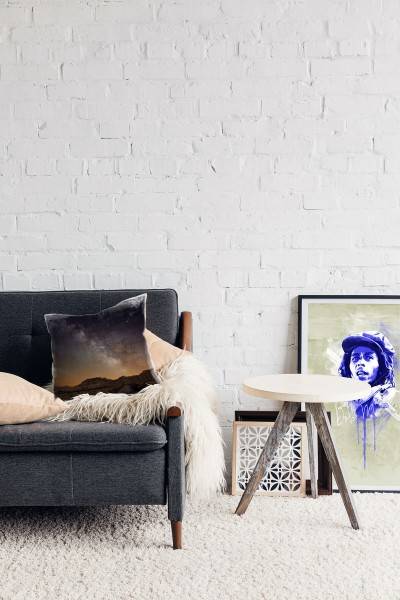 Paul Sinus Art Natur, braun, Milchstraße, Berge, Nacht Deko Kissen 40x40cm für Couch Sofa Lounge Zierkissen Clearance-Verkauf