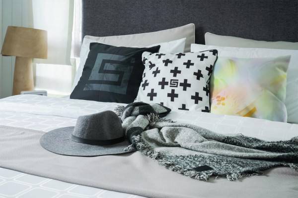 Paul Sinus Art Blumen, bunt Pastellfarben, Unscharf Deko Kissen 40x40cm für Couch Sofa Lounge Zierkissen Black Friday