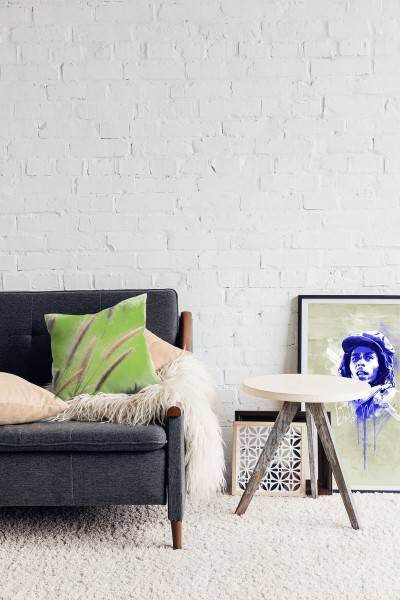 Paul Sinus Art Natur, grün, braun, Schilf Deko Kissen 40x40cm für Couch Sofa Lounge Zierkissen Vatertagsangebot