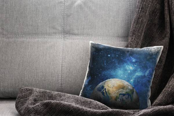 Paul Sinus Art Natur, Abstrakt, blau, braun, Erde, Universum Deko Kissen 40x40cm für Couch Sofa Lounge Zierkissen Heißer Verkauf
