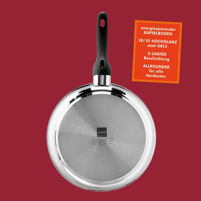 Rohe Germany Schmorpfanne Tavola, 28 cm mit Güteglasdeckel Bis zu 50% Rabatt