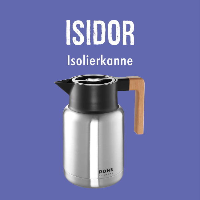 Rohe Germany Isolierkanne Isidor, ca. 1,40 l, chrom Black Friday Preise